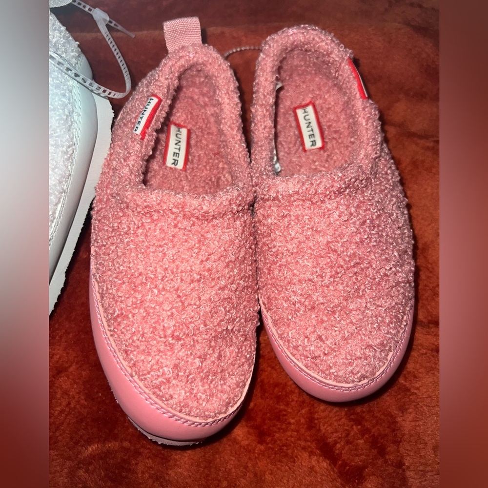 Hunter kids water resistant fleece slippers